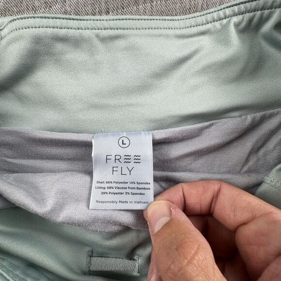 Free Fly Active Breeze Running Short Mens L 6" Inseam Lined Mint Green Gym - Picture 8 of 8